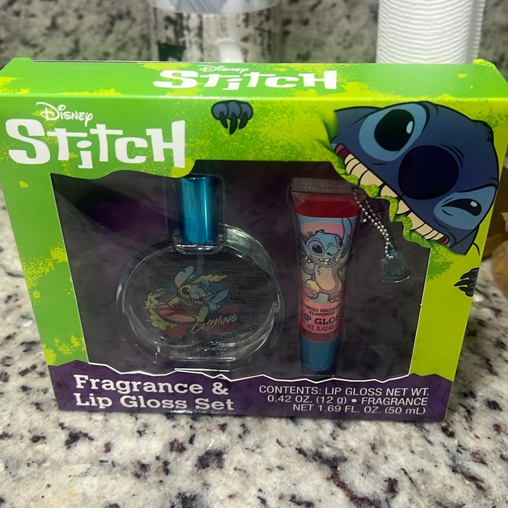 Disney Stitch Fragrance and Lip Gloss Set